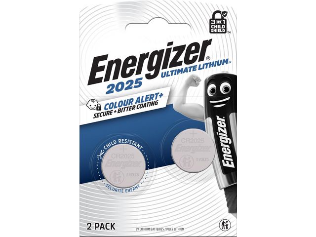 Energizer Batteri Ultimate CR2025 2/fp | Kontorsmaskiner - Batterier - Knappcellsbatterier | Kontorsexperten