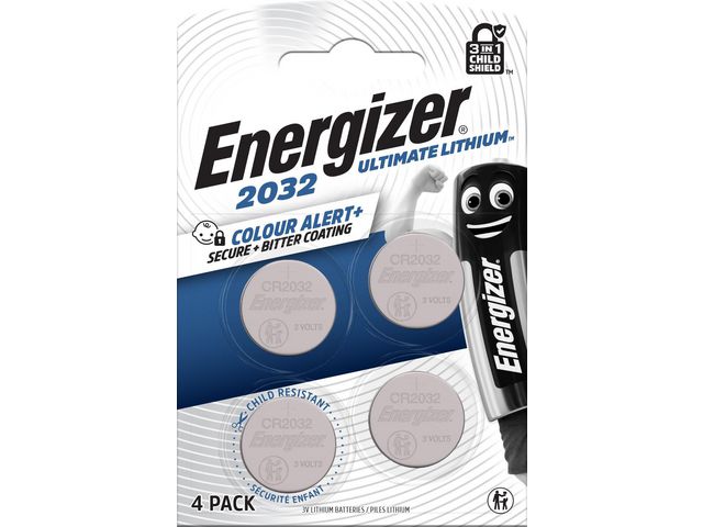 Energizer Batteri Ultimate CR2032 4/fp | Kontorsmaskiner - Batterier - Knappcellsbatterier | Kontorsexperten