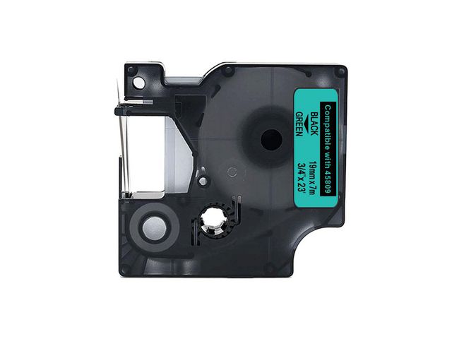 Tape 19mm Svart på Grön | Kontorsmaskiner - Märkmaskiner och tape - Tape - Dymo D1 | Kontorsexperten