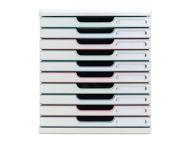 EXACOMPTA Blankettbox Modulo A4 Autentik 10 lådor vit | Kontorsmaterial - Till skrivbordet - Blankettfack och Boxar | Kontorsexperten