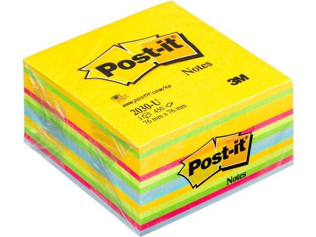 Post-it® Notes kub 76x76 450bl u.colours | Kontorsmaterial - Notes och Post-It - Notes - Kuber | Kontorsexperten