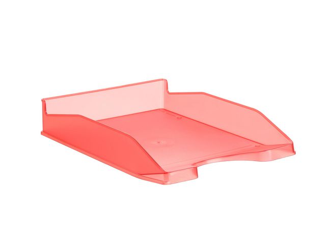 Brevkorg 2000 A4 transparent röd | Kontorsmaterial - Till skrivbordet - Brevkorgar | Kontorsexperten