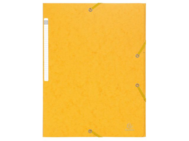 Exacompta Gummibandsmapp 3-klaff A4 gul | Kontorsmaterial - Mappar och plastfickor - Gummibandsmappar 3-klaff - Kartong | Kontorsexperten