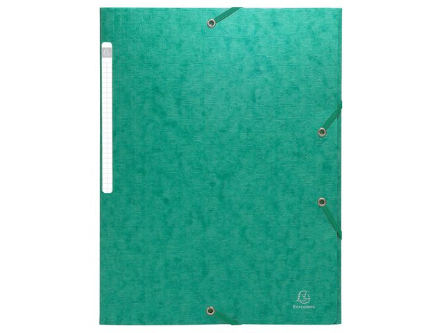 Exacompta Gummibandsmapp 3-klaff A4 grön | Kontorsmaterial - Mappar och plastfickor - Gummibandsmappar 3-klaff - Kartong | Kontorsexperten