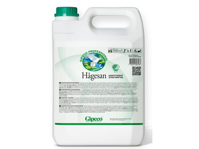 GIPECO Sanitetsrent Hågesan oparfymerad 5L | Städ och hygien - Rengöringsmedel - Sanitetsrent | Kontorsexperten