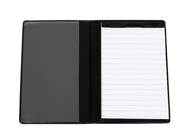 Blockomslag sned ficka vikbar PP-plast A6 174 x 239mm svart | Kontorsmaterial - Block och anteckningsböcker - Blockomslag | Kontorsexperten