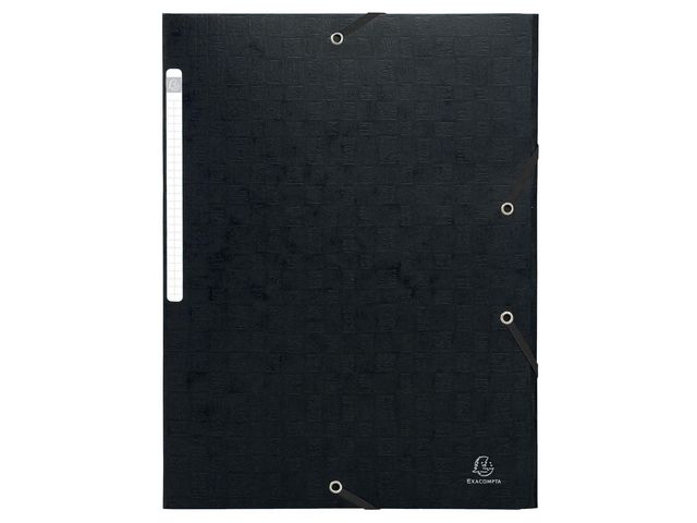 Exacompta Gummibandsmapp 3-klaff A4 svart | Kontorsmaterial - Mappar och plastfickor - Gummibandsmappar 3-klaff - Kartong | Kontorsexperten