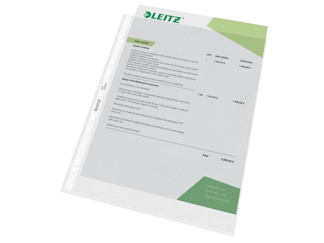 Leitz Plastficka PP 0,07 A4 | Kontorsmaterial - Mappar och plastfickor - Plastfickor - Öppen överkant | Kontorsexperten