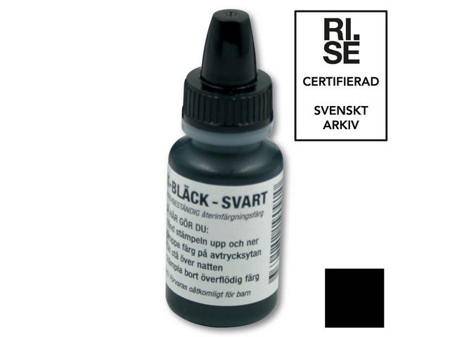 Stamko K-Bläck 10 ml Svart Arkivbeständig | Kontorsmaterial - Till skrivbordet - Stämplar | Kontorsexperten