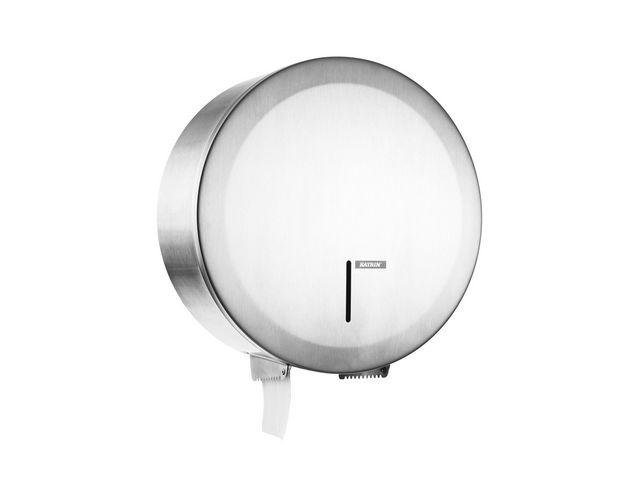 KATRIN Dispenser Gigant L hygienisk, manuell, borstat rostfritt stål, silver | Städ och hygien - Toalettpapper och torkpapper - Hållare - Torkrullar | Kontorsexperten