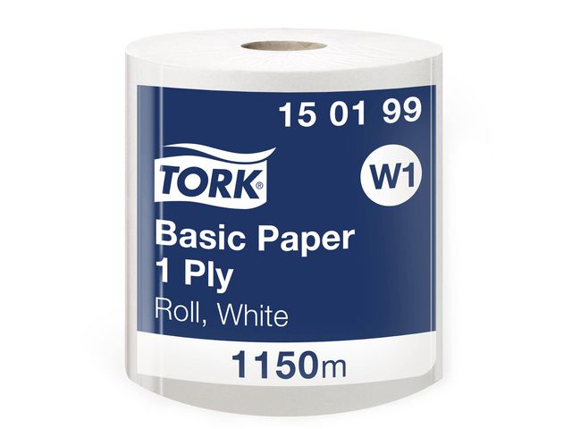 TORK Industritorkrulle Basic W1 vit | Städ och hygien - Toalettpapper och torkpapper - Industritork | Kontorsexperten