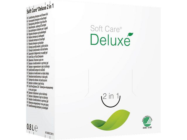 SOFTCARE Duschtvål Deluxe 2in1 800ml | Städ och hygien - Tvål och hygien - Duschtvål och Shampoo | Kontorsexperten