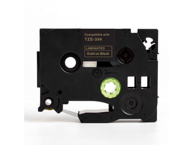 Tape 24mm TZe-354 Guld på Svart | Kontorsmaskiner - Märkmaskiner och tape - Tape - Brother TZ | Kontorsexperten
