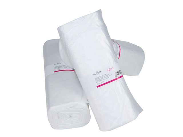 Papperskorgspåse HD 80L 12my vit 50/rl | Städ och hygien - Påsar och säckar - Papperskorgspåsar | Kontorsexperten