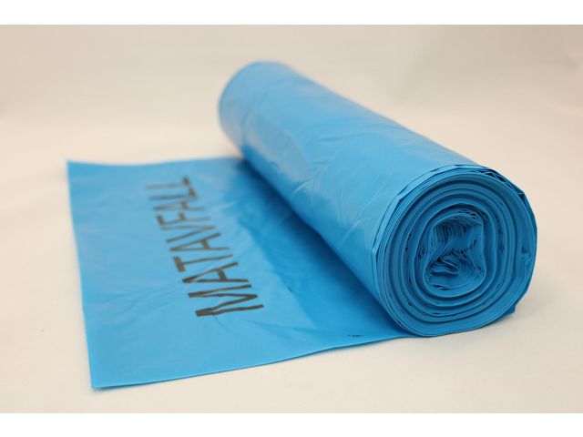 Matavfallssäck LLD 70L blå med tryck 25/rl | Städ och hygien - Påsar och säckar - Matavfallspåsar | Kontorsexperten