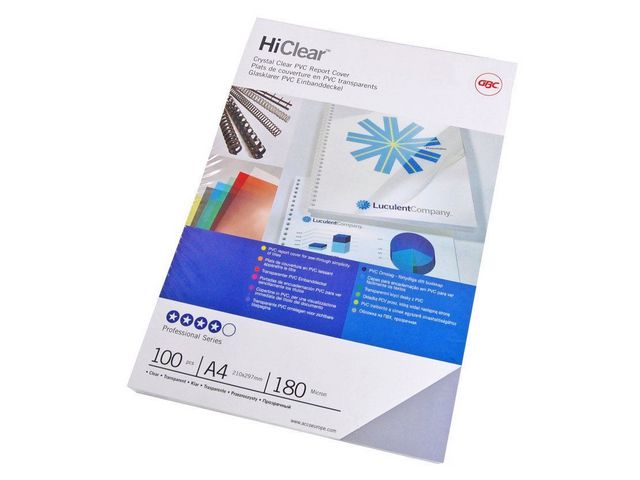 GBC Plastomslag A4 150 mic PVC 100/fp | Kontorsmaskiner - Inbindning - Omslag | Kontorsexperten
