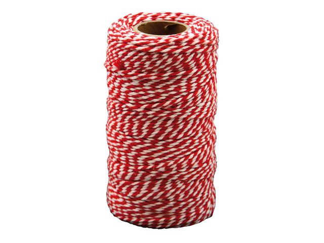 PLAYBOX Bomullsnöre röd och vit | Skola och förskola - Hobbymaterial - Tråd, snöre och snodd | Kontorsexperten