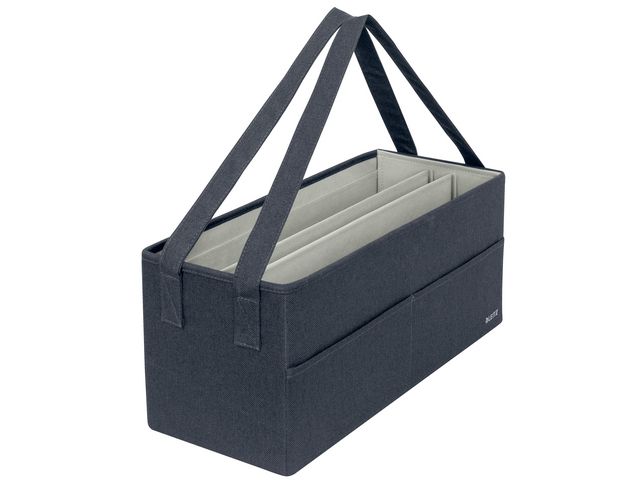 LEITZ Förvaringsväska L tyg mörkgrå | Kontorsmaterial - Arkivering och kontorsförvaring - Förvaringslådor | Kontorsexperten