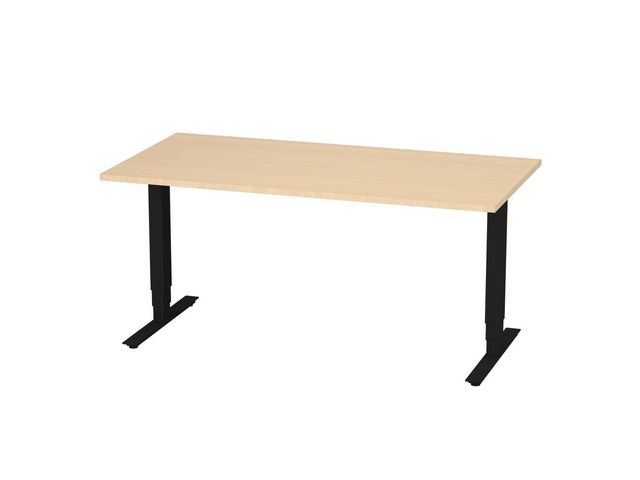 deNord Design Bord höj/sänk Pro 1600x800 björk/svart | Kontorsmöbler och inredning - Bord och hurtsar - Skrivbord - Höj/sänkbar | Kontorsexperten