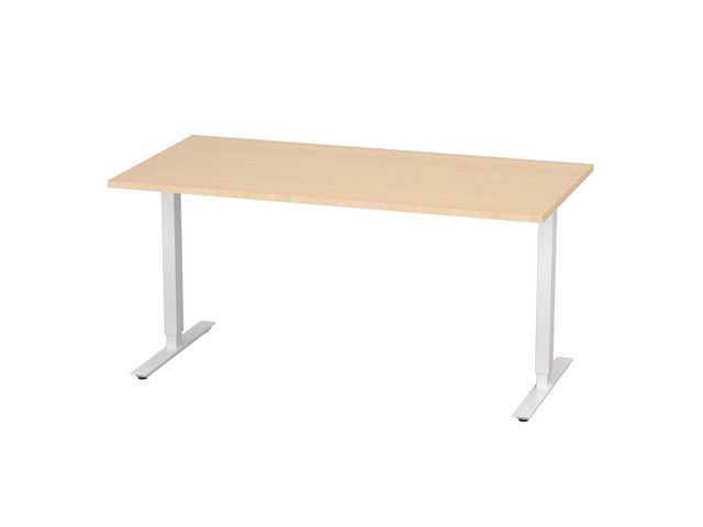 deNord Design Bord höj/sänk Basic 1600x800 björk/vit | Kontorsmöbler och inredning - Bord och hurtsar - Skrivbord - Höj/sänkbar | Kontorsexperten