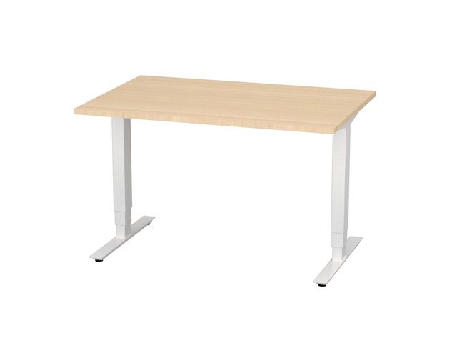 deNord Design Bord höj/sänk Pro 1200x800 björk/vit | Kontorsmöbler och inredning - Bord och hurtsar - Skrivbord - Höj/sänkbar | Kontorsexperten