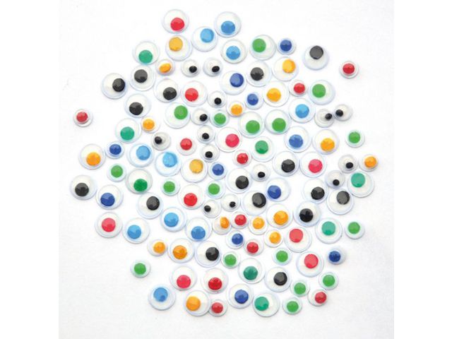 PLAYBOX Plastögon blandade färger 600/fp | Skola och förskola - Hobbymaterial - Pyssel - Ögon | Kontorsexperten