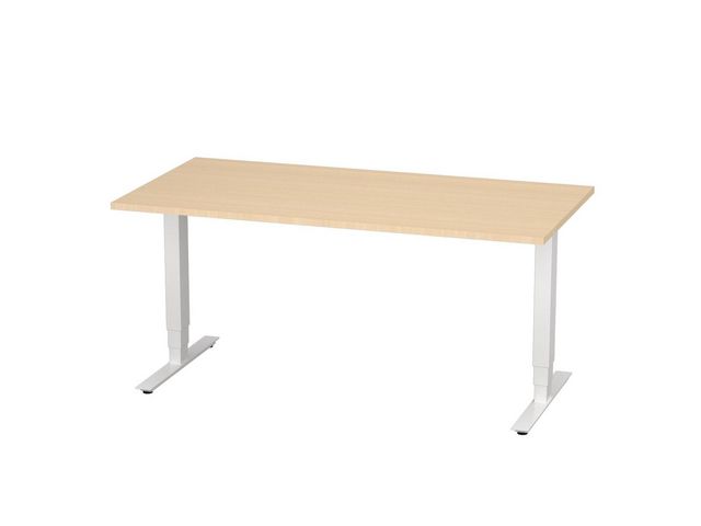 deNord Design Bord höj/sänk Pro 1600x800 björk/vit | Kontorsmöbler och inredning - Bord och hurtsar - Skrivbord - Höj/sänkbar | Kontorsexperten