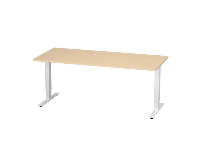 deNord Design Bord höj/sänk Pro 1800x800 björk/vit | Kontorsmöbler och inredning - Bord och hurtsar - Skrivbord - Höj/sänkbar | Kontorsexperten