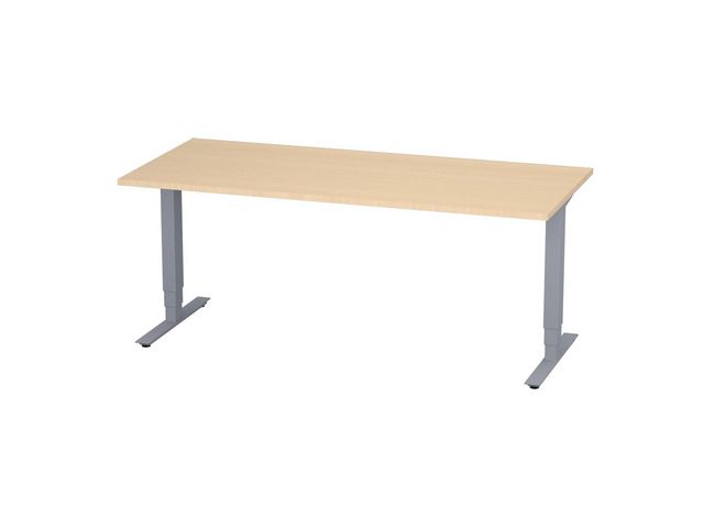 deNord Design Bord höj/sänk Pro 1800x800 björk/silver | Kontorsmöbler och inredning - Bord och hurtsar - Skrivbord - Höj/sänkbar | Kontorsexperten
