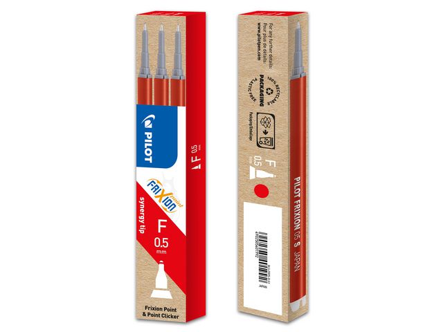 Pilot Refill Frixion Syner 0,5 röd 3/fp | Kontorsmaterial - Pennor - Pennpatroner | Kontorsexperten