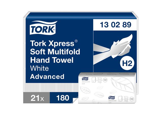 TORK Pappershandduk Xpress H2 Advanced Mjuk Multifold 3780/fp | Städ och hygien - Toalettpapper och torkpapper - Pappershanddukar | Kontorsexperten