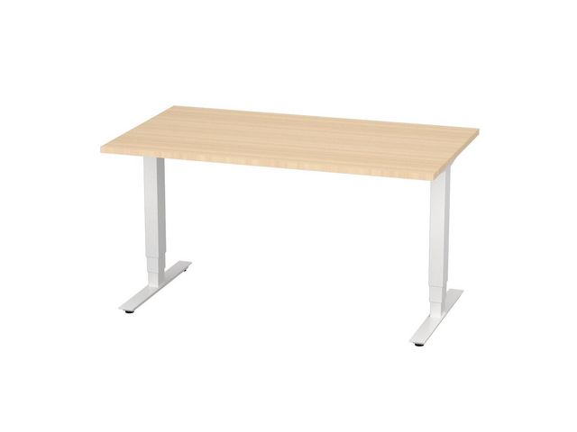 deNord Design Bord höj/sänk Pro 1400x800 björk/vit | Kontorsmöbler och inredning - Bord och hurtsar - Skrivbord - Höj/sänkbar | Kontorsexperten