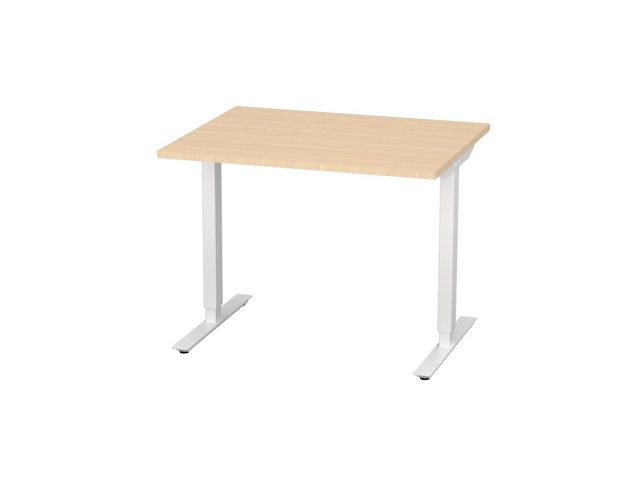 deNord Design Bord höj/sänk Basic 1000x800 björk/vit | Kontorsmöbler och inredning - Bord och hurtsar - Skrivbord - Höj/sänkbar | Kontorsexperten
