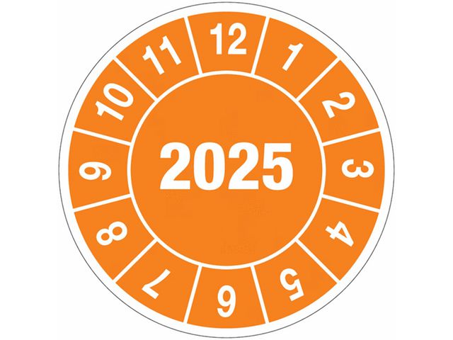 Brady Kontrollmärke 2025 10mm 104/fp | Skyddsutrustning - Säkerhetsmärkning och skyltar - Skyltar | Kontorsexperten