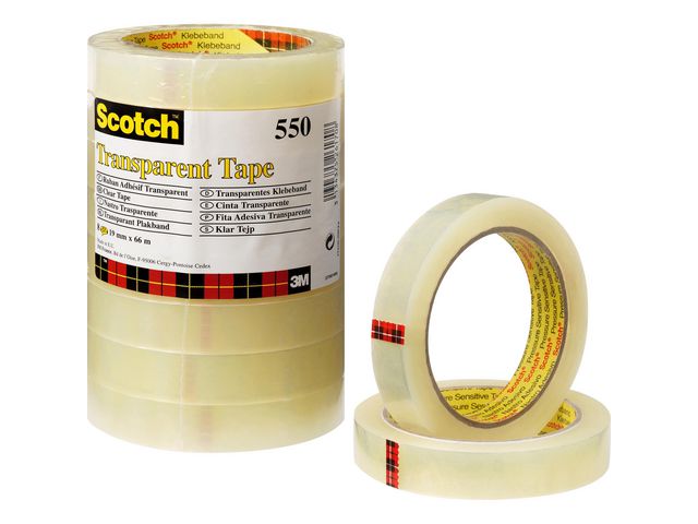 Scotch® Kontorstejp 550 transparent 66mx19mm | Kontorsmaterial - Tejp lim och häftmassa - Tejp - Kontor | Kontorsexperten