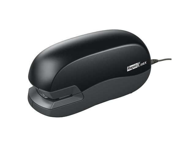RAPID Fixativ Desktop 20EX elektrisk häftapparat, plast/metall, svart | Kontorsmaterial - Till skrivbordet - Häftapparater - El | Kontorsexperten