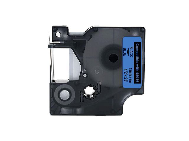 Tape 12mm Svart på Blå | Kontorsmaskiner - Märkmaskiner och tape - Tape - Dymo D1 | Kontorsexperten