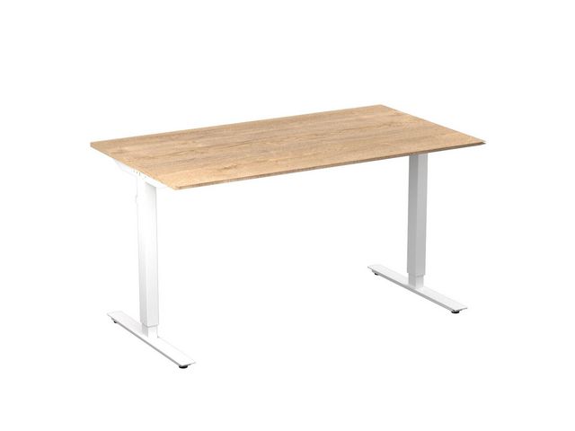 deNord Design Bord höj/sänk Basic 1400x800 ek/vit | Kontorsmöbler och inredning - Bord och hurtsar - Skrivbord - Höj/sänkbar | Kontorsexperten