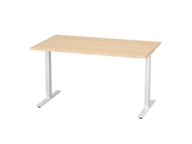 deNord Design Bord höj/sänk Basic 1400x800 björk/vit | Kontorsmöbler och inredning - Bord och hurtsar - Skrivbord - Höj/sänkbar | Kontorsexperten