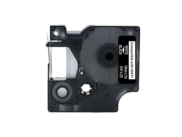 Tape 19mm Vit på Svart | Kontorsmaskiner - Märkmaskiner och tape - Tape - Dymo D1 | Kontorsexperten