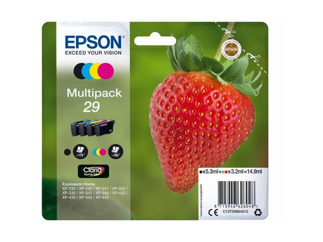 Epson Bläckpatron C13T29861012 CMYK 4/fp | Toner och bläck - Bläckpatroner - Bläckpatroner Epson | Kontorsexperten