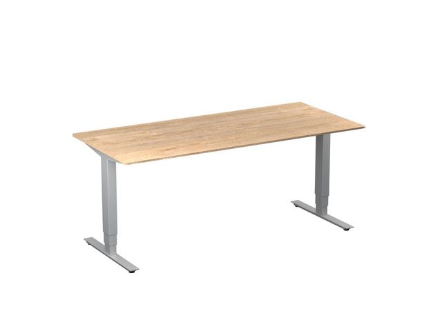 deNord Design Bord höj/sänk Pro 1800x800 ek/silver | Kontorsmöbler och inredning - Bord och hurtsar - Skrivbord - Höj/sänkbar | Kontorsexperten