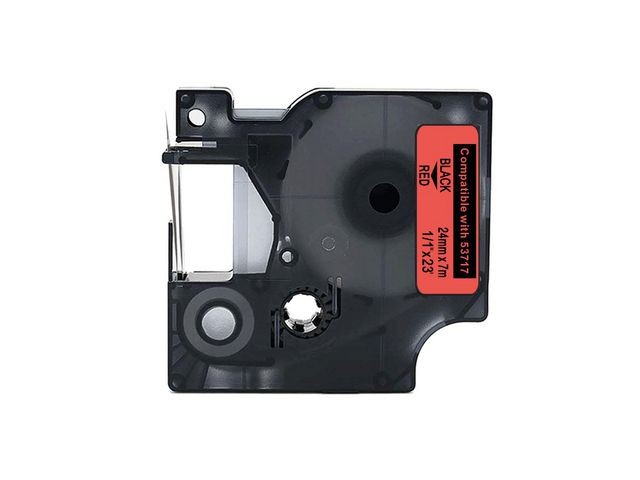 Tape 24mm svart på röd | Kontorsmaskiner - Märkmaskiner och tape - Tape - Dymo D1 | Kontorsexperten