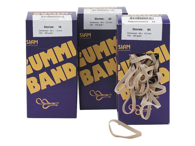 Gummiband nr66 120x6mm 245/fp | Emballage och lagerutrustning - Bindgarn gummiband och stift - Gummiband | Kontorsexperten