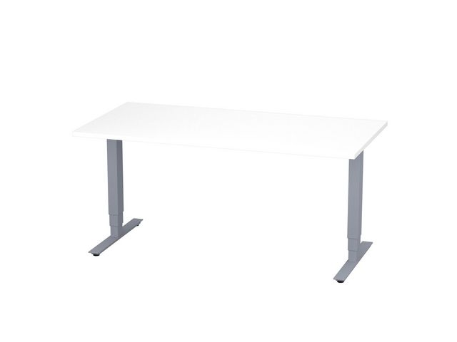 deNord Design Bord höj/sänk Pro 1600x800 vit/silver | Kontorsmöbler och inredning - Bord och hurtsar - Skrivbord - Höj/sänkbar | Kontorsexperten