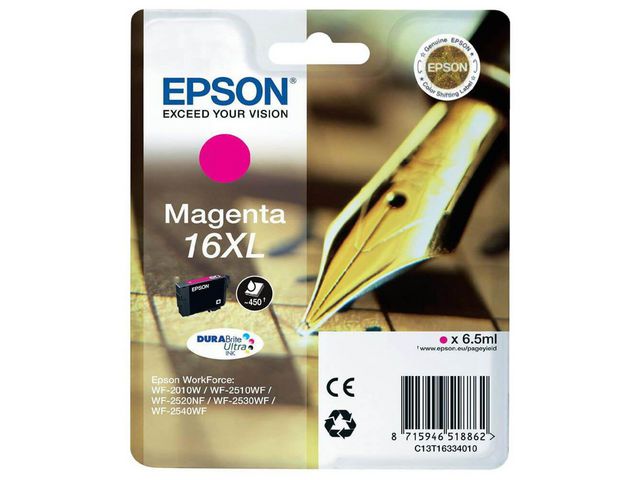 Epson Bläckpatron C13T16334012 Magenta | Toner och bläck - Bläckpatroner - Bläckpatroner Epson | Kontorsexperten