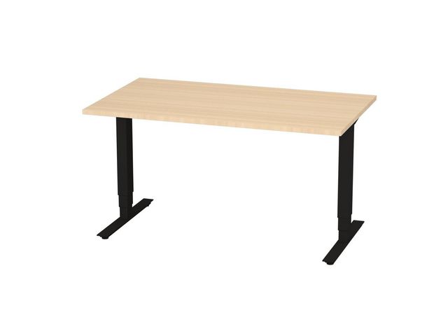 deNord Design Bord höj/sänk Pro 1400x800 björk/svart | Kontorsmöbler och inredning - Bord och hurtsar - Skrivbord - Höj/sänkbar | Kontorsexperten