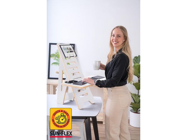SUN-FLEX® Bord Easydesk Rise vit | Kontorsmöbler och inredning - Bord och hurtsar - Skrivbord - Höj/sänkbar | Kontorsexperten