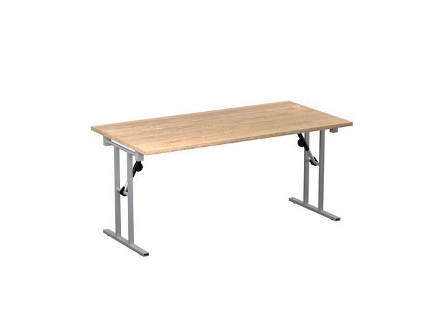 DENORD DESIGN Fällbord 1600x800x730x25 ek/silver | Kontorsmöbler och inredning - Bord och hurtsar - Fällbord | Kontorsexperten