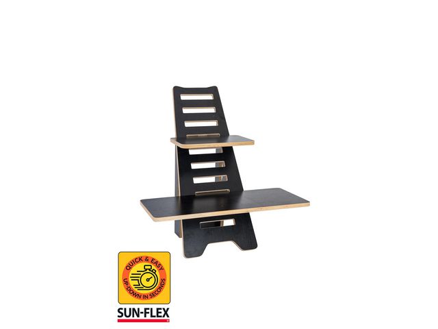 SUN-FLEX® Bord Easydesk Rise svart | Kontorsmöbler och inredning - Bord och hurtsar - Skrivbord - Höj/sänkbar | Kontorsexperten